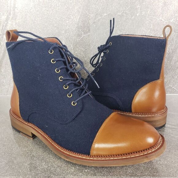 193871056822 Other - Vintage Foundry Co Boots Mens 9.5 M Blue & Tan Remingto Lace Up Chukka